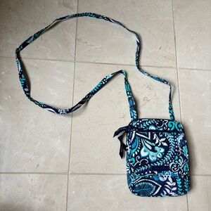 Vera Bradley Mini Hipster Crossbody in the Blue Island Medallion pattern